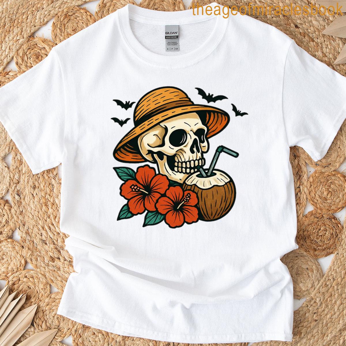 Skeleton With Cocktail T-shirt