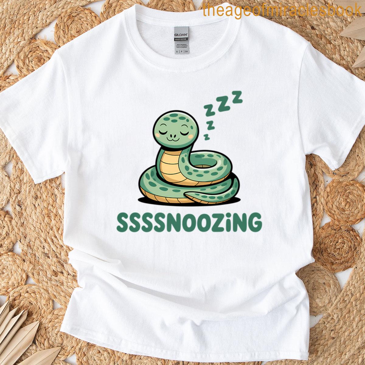 Sleepy Snake Ssssnoozing Pun Oversized T-shirt