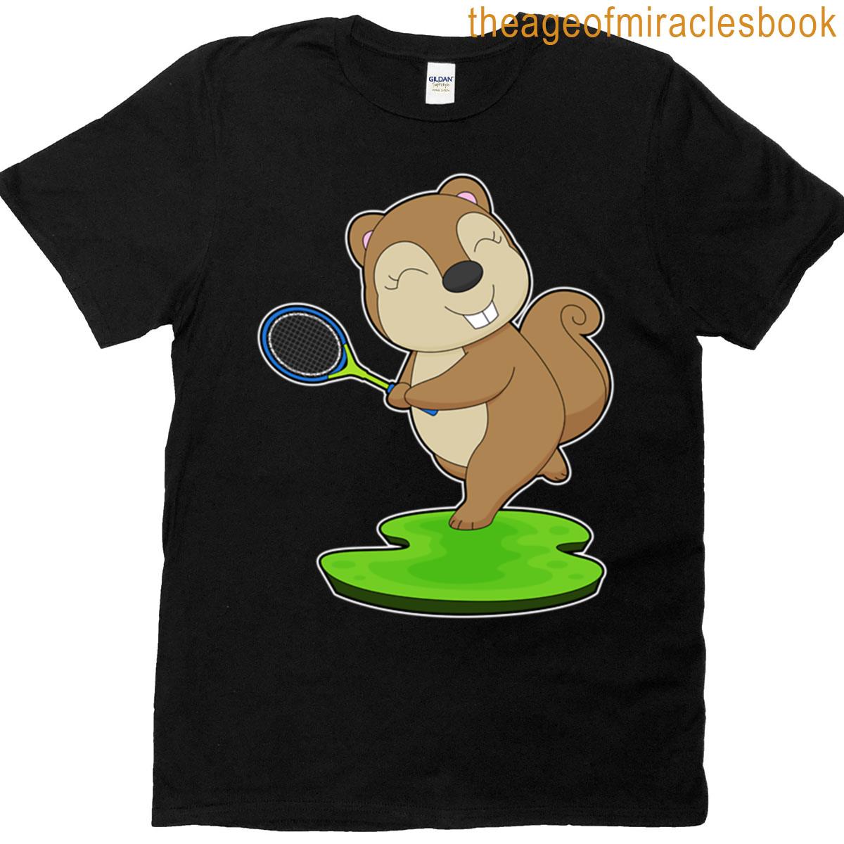 Squirrel Tennis Tennis Racket T-shirt