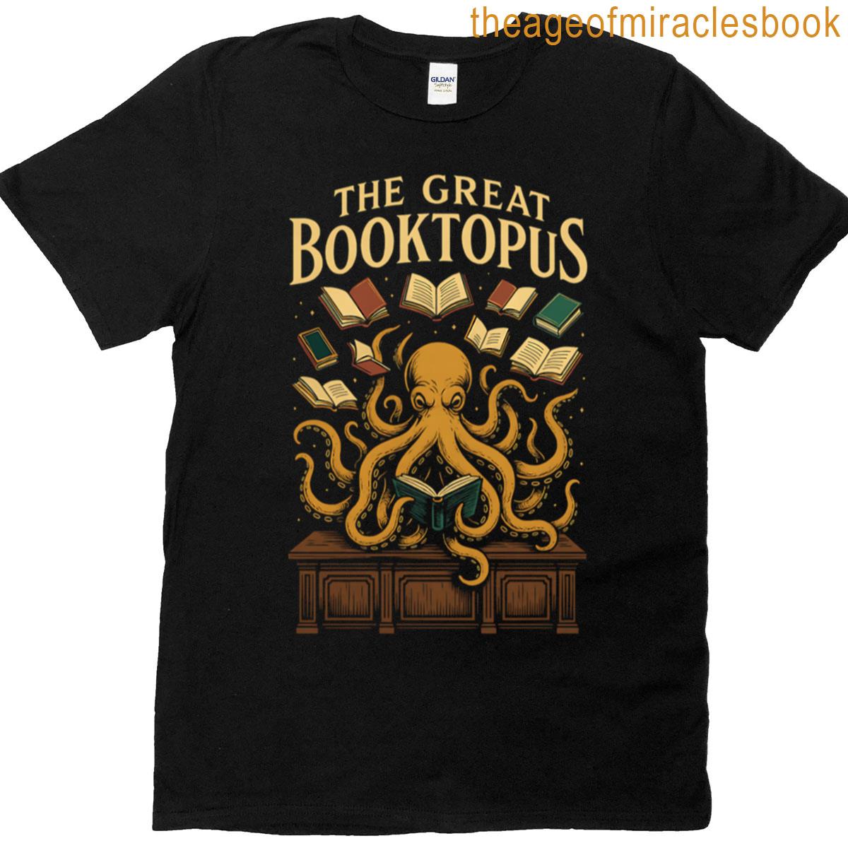 The Great Booktopus Octopus Reading T-shirt