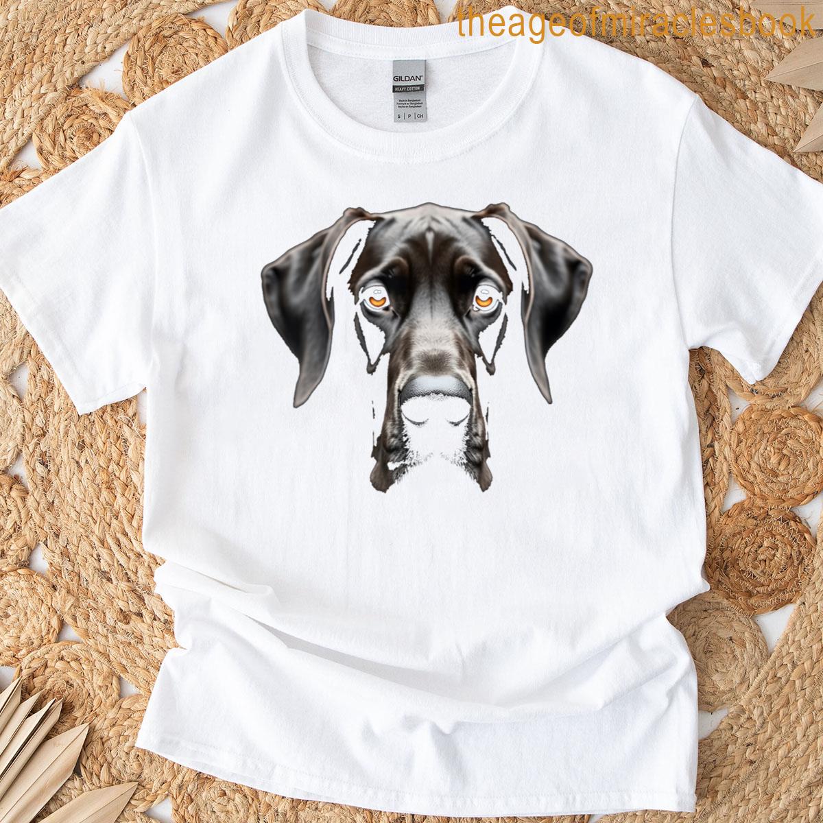 Black Great Dane Dog Great Dane Face T-shirt