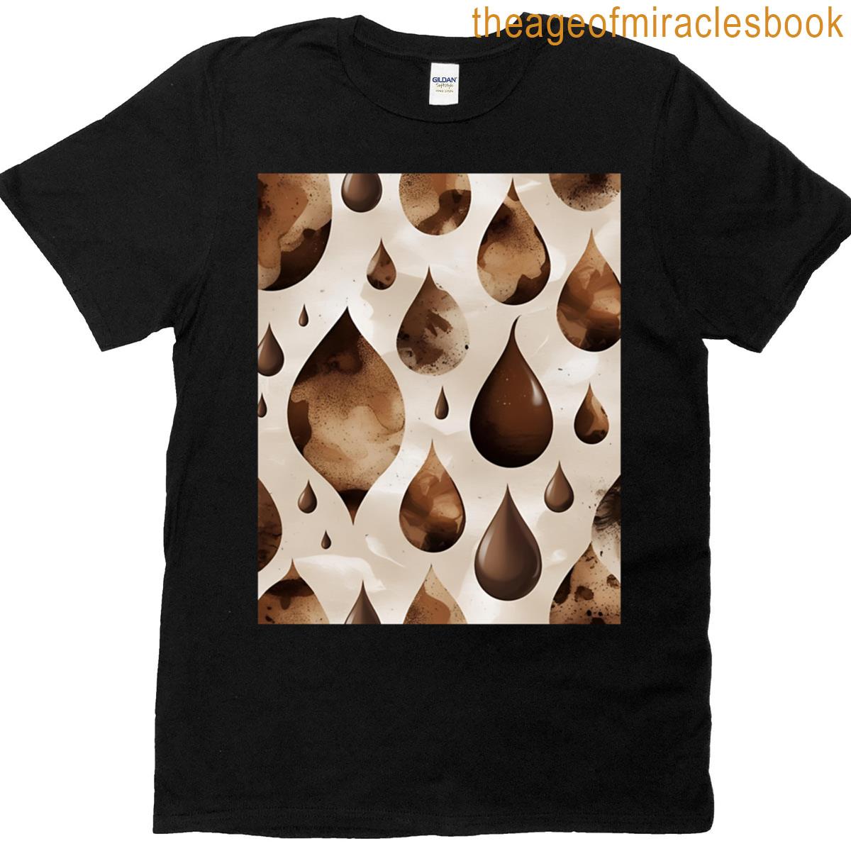 Coffee Drops Pattern Graphic T-shirt