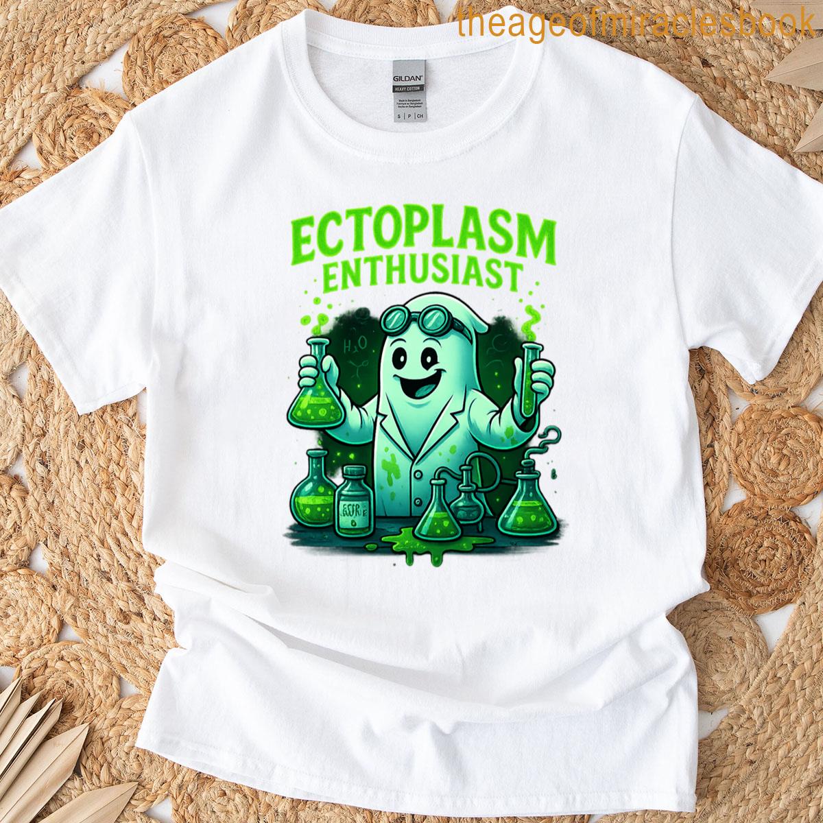 Ectoplasm Enthusiast Funny Ghost Lab Scientist Design T-shirt