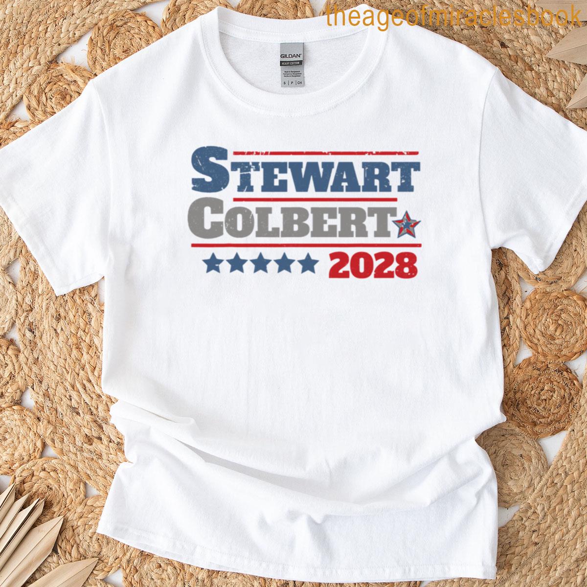 Jon Stewart Stephen Colbert 2028 T-shirt