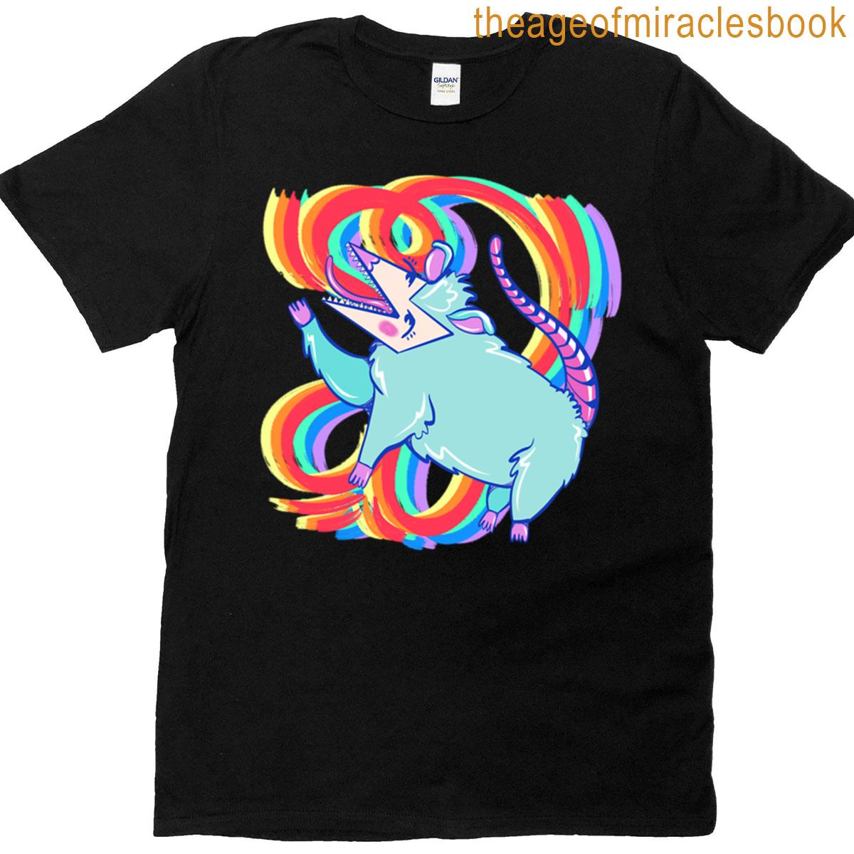 Pretty Rainbow Kitty Possum T-shirt