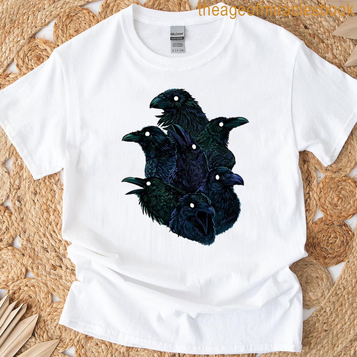 Raven Pattern Boxy T-shirt