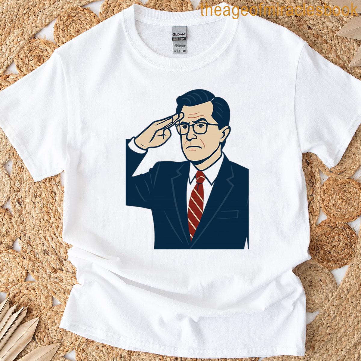 Stephen Colbert Salute Pose T-shirt
