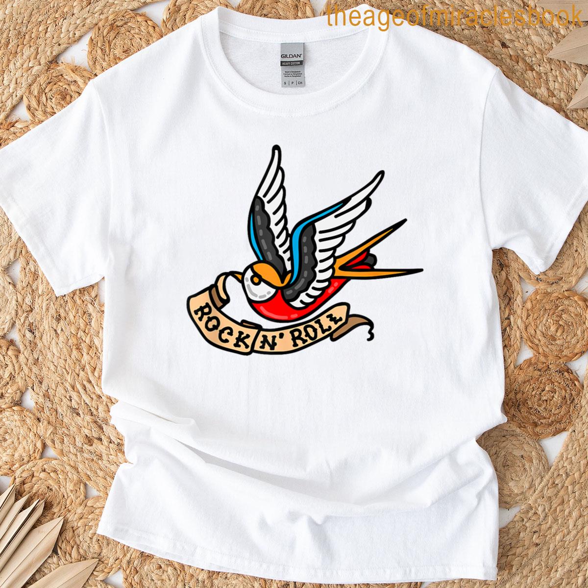 Vintage Rock N Roll Swallow T-shirt