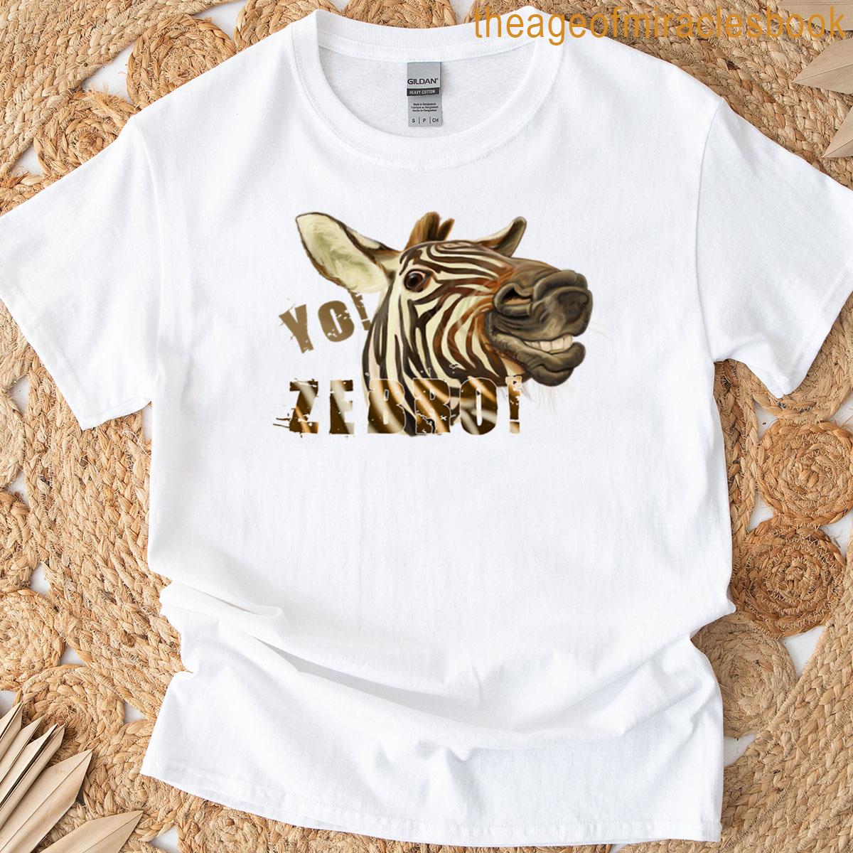 Yo Zebro Painting With Text T-shirt