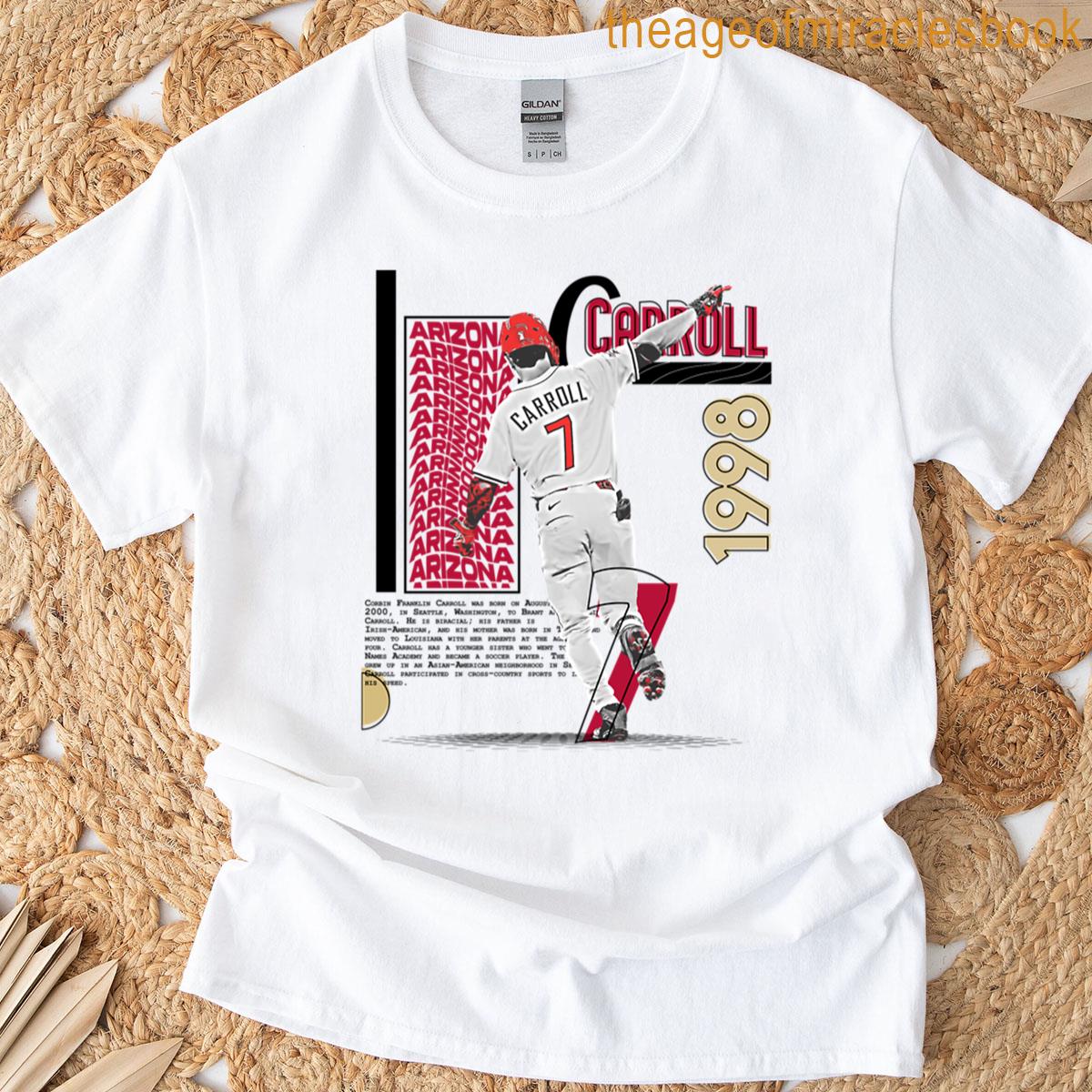 C Carroll Baseball Player Design T-shirt