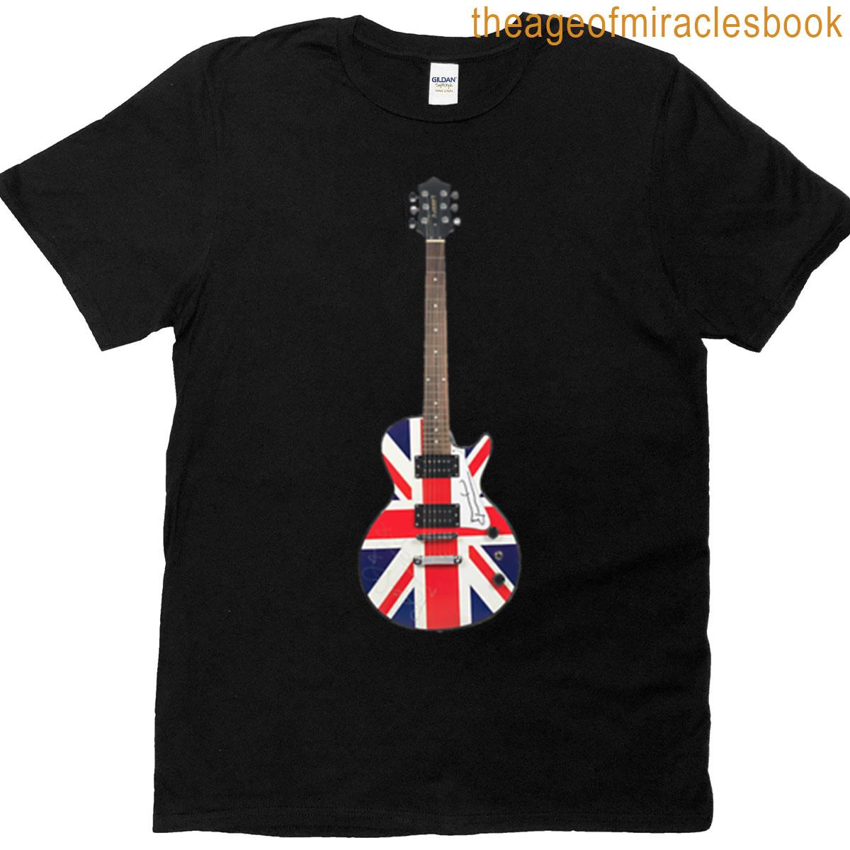 Oasis Noel Gallagher Union Jack Guitar T-shirt