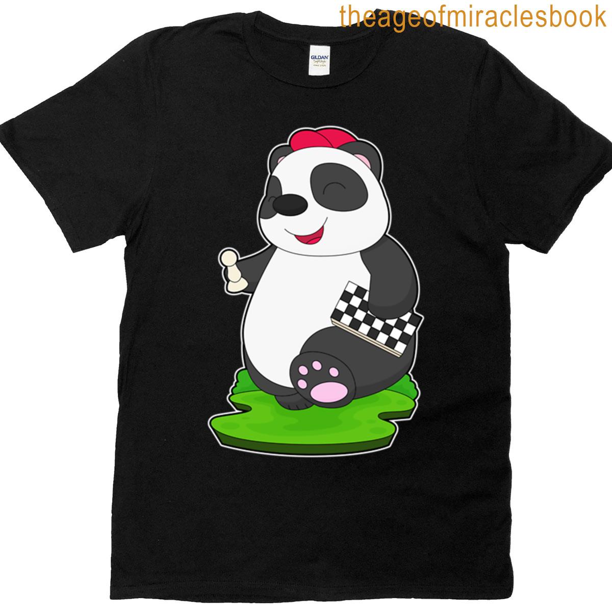 Panda Chess Piece Chess Chessboard T-shirt