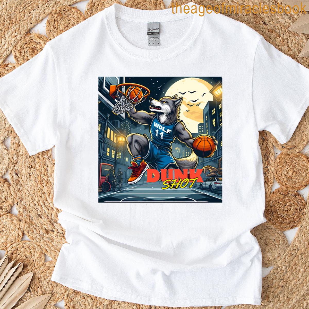 Werewolf Dunking Under Full Moon T-shirt
