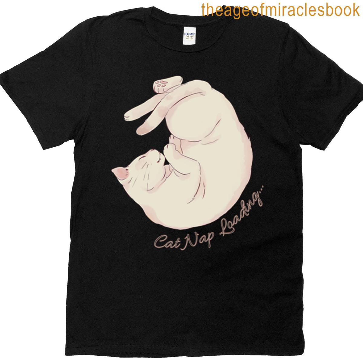Cat Nap Loading Funny Sleeping Cat Progress Design Oversized T-shirt