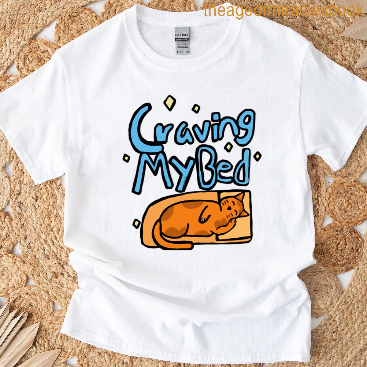 Craving My Bed – Orange Cat Sleepcore Design Oversized T-shirt