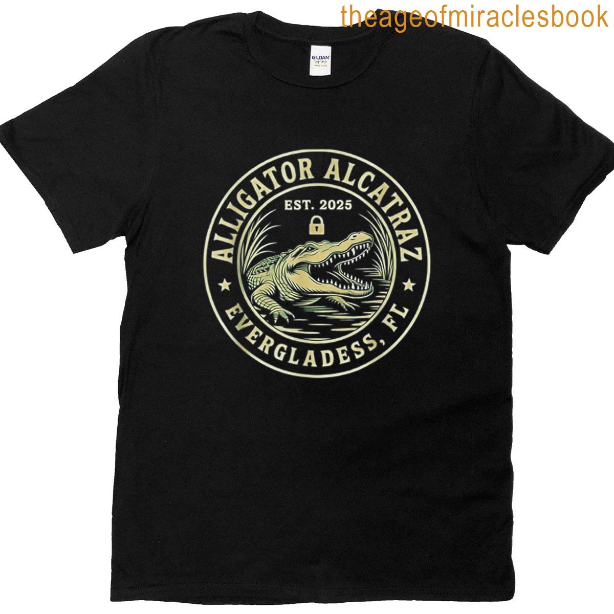 Funny Meme Alligator Alcatraz Florida T-shirt