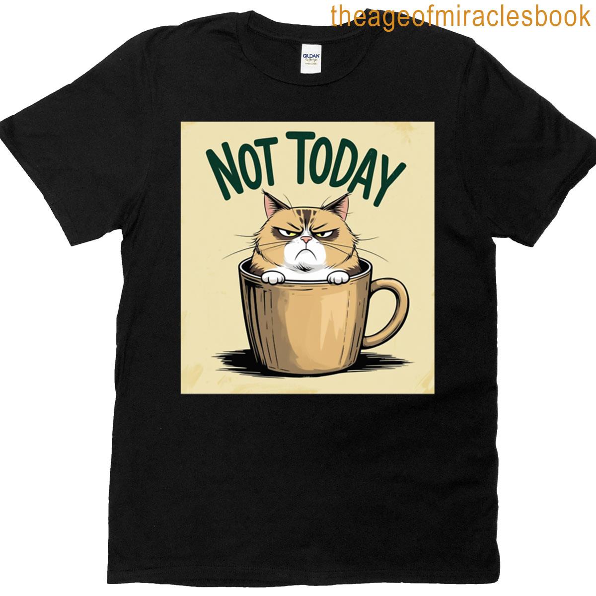 Grumpy Cat In A Mug Not Today Mood T-shirt
