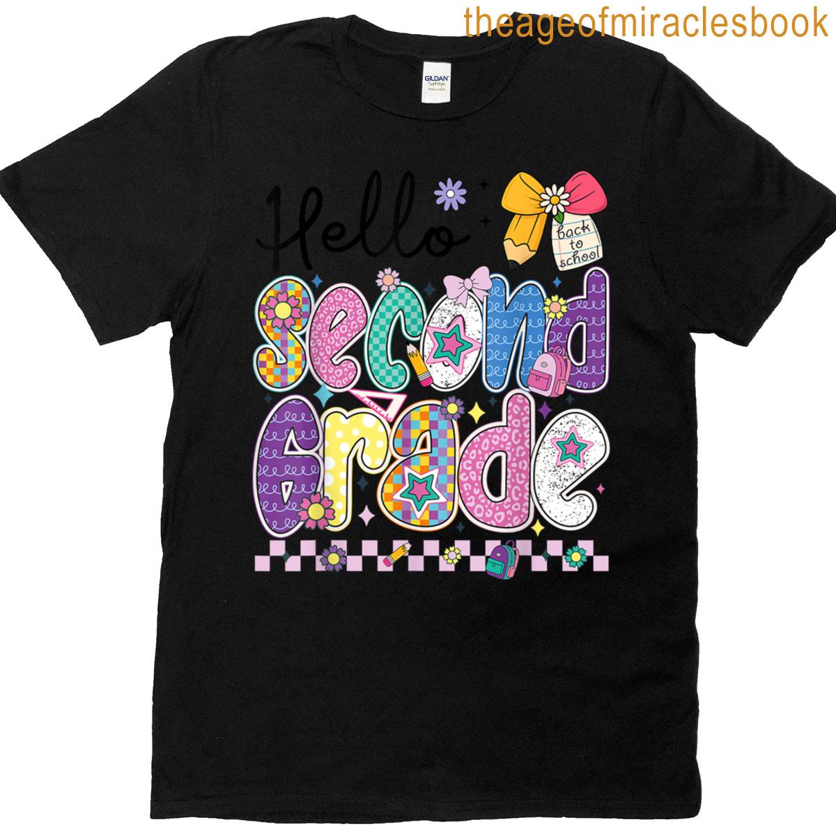 Hello Second Grade Team 2nd Grade Back To School Teacher T-shirt