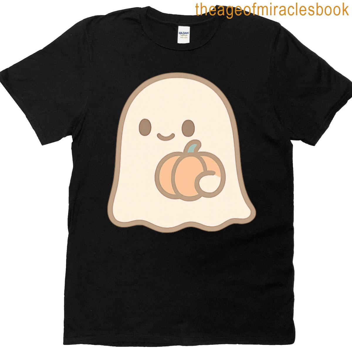 Pumpkin Ghost Cute Kawaii Halloween T-shirt