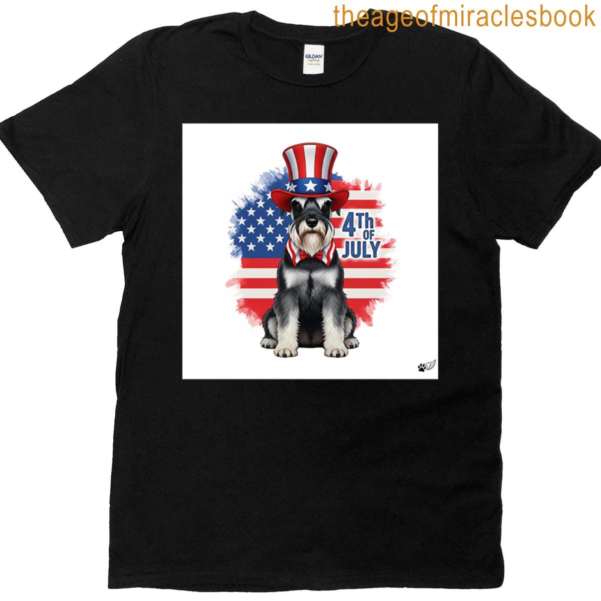 Red White And Schnauzer T-shirt