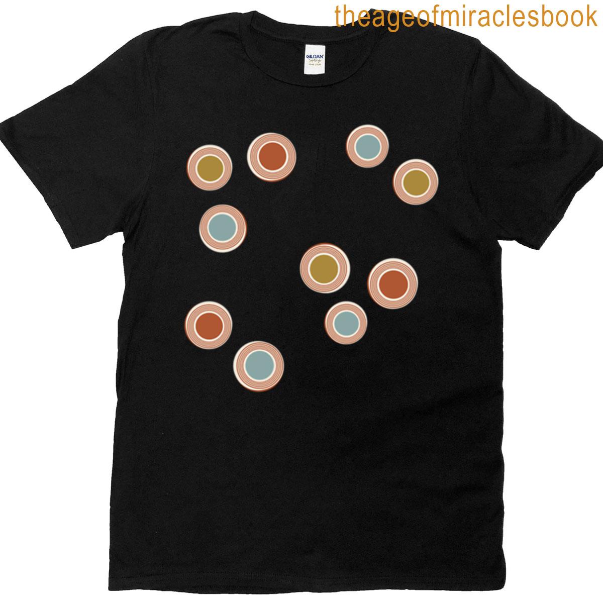 Art Deco Circles And Dots On Eggshell T-shirt