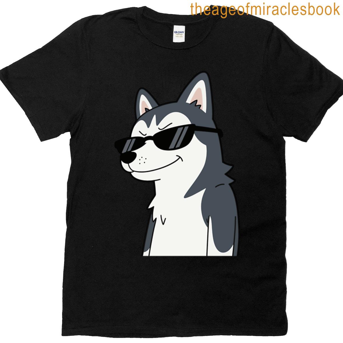 Bad Huskies Wearing Sunglasses T-shirt