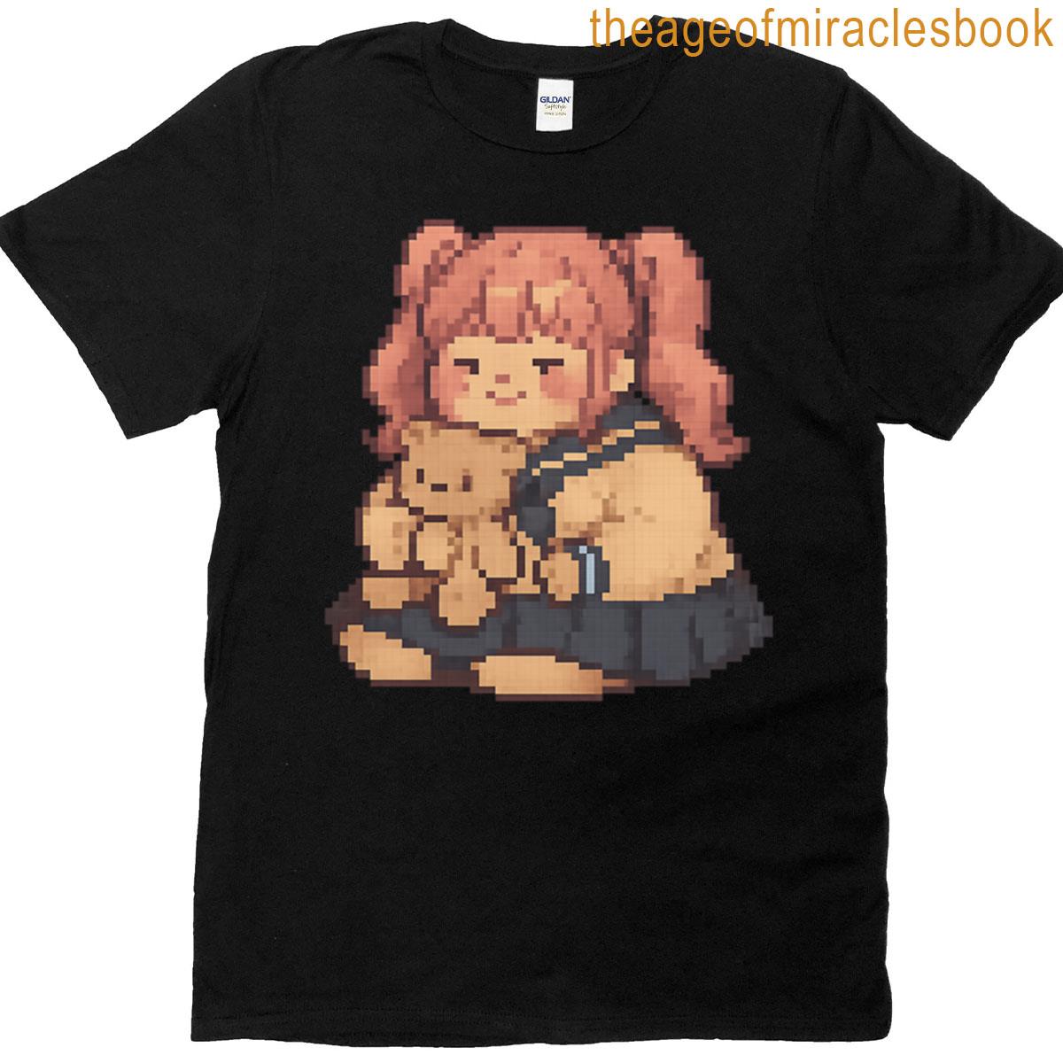 Chubby Girl With Teddy Bear T-shirt