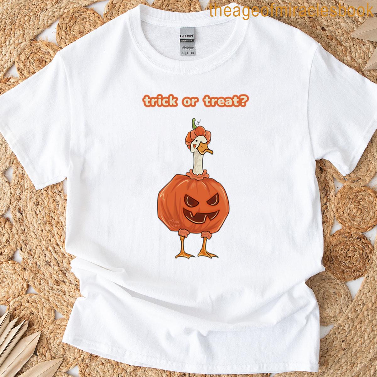 Halloween Pumpkin Duck T-shirt