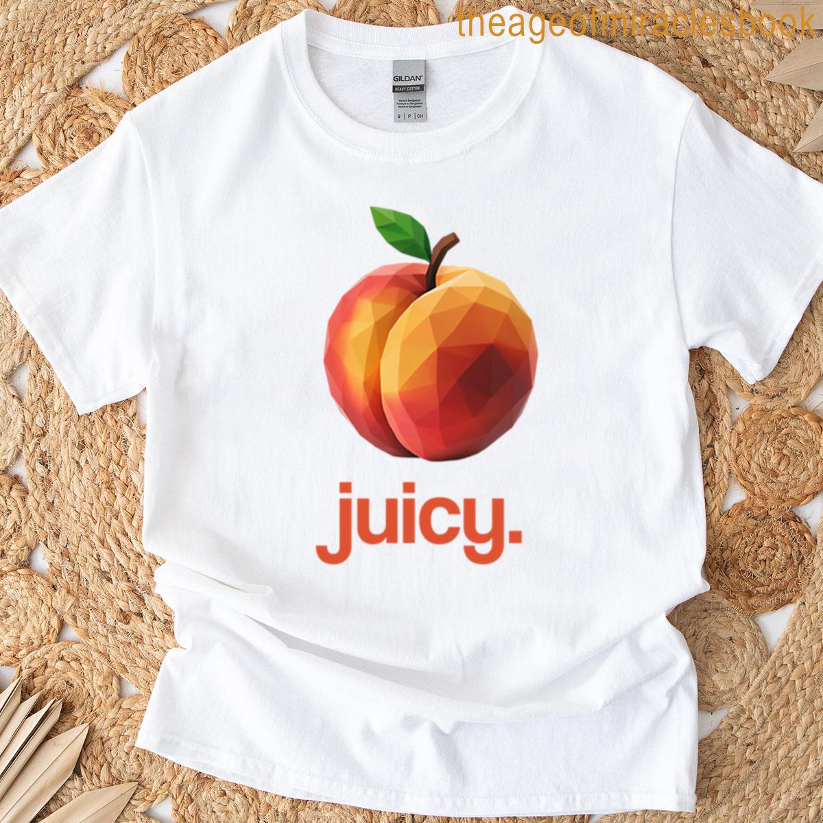 Juicy Low Poly Peach T-shirt