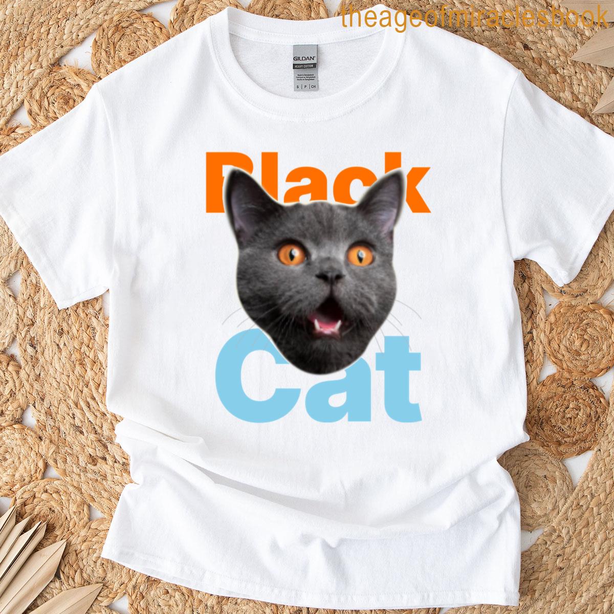Black Cat Angry Look T-shirt