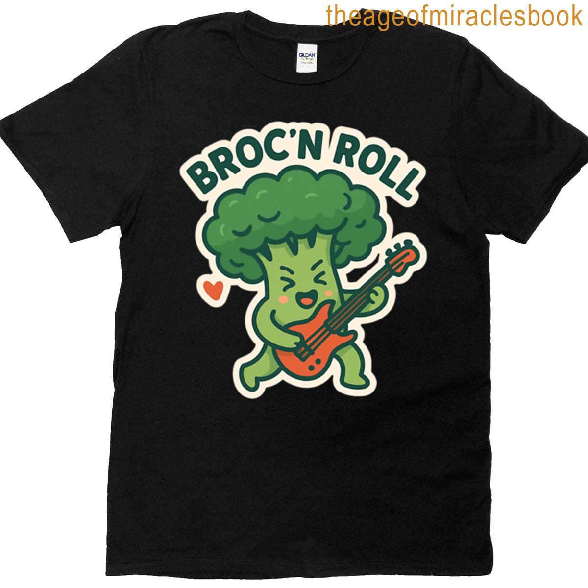 Brocnroll Rockin Broccoli Pun Oversized T-shirt