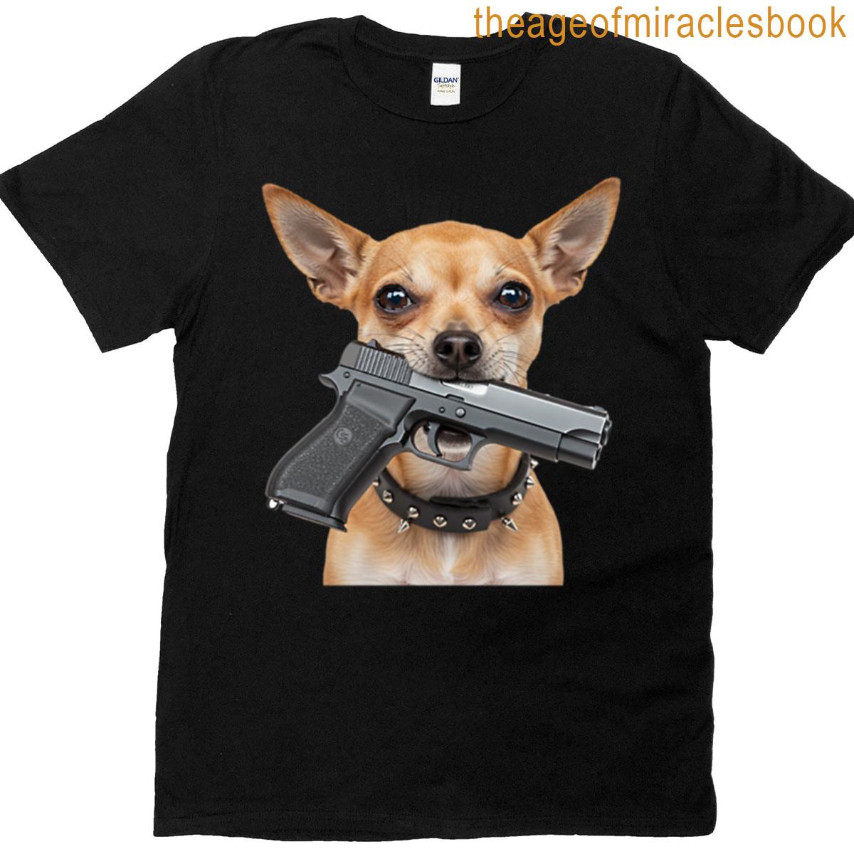 Chihuahua With Gun T-shirt