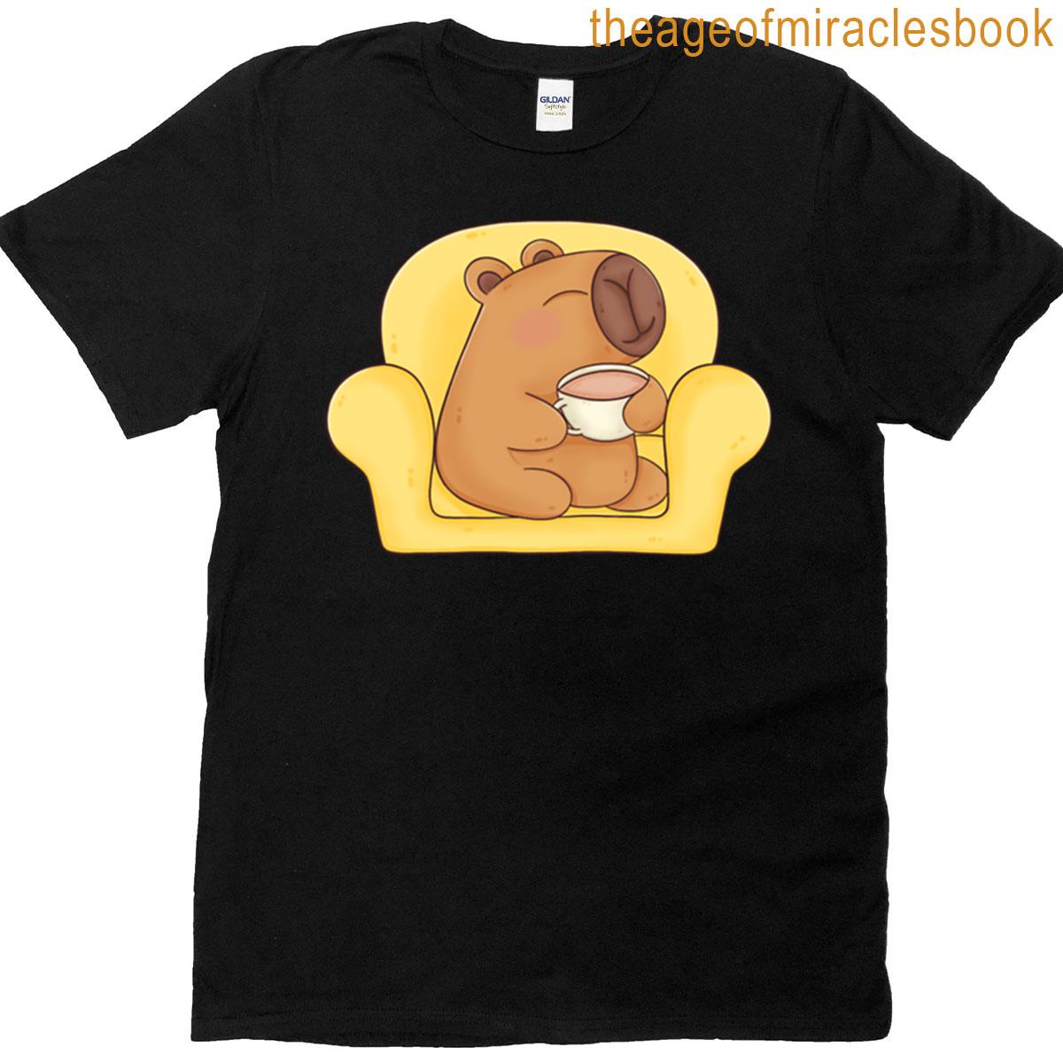 Cute Capybara Loves Tea T-shirt