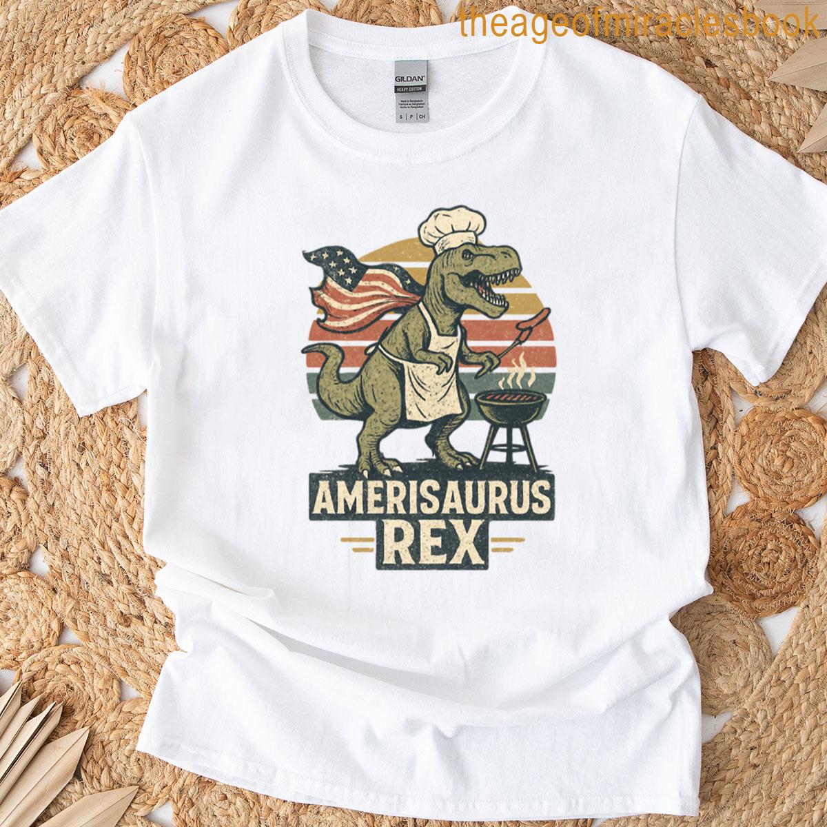 Grill Master T-rex Amerisaurus Oversized T-shirt