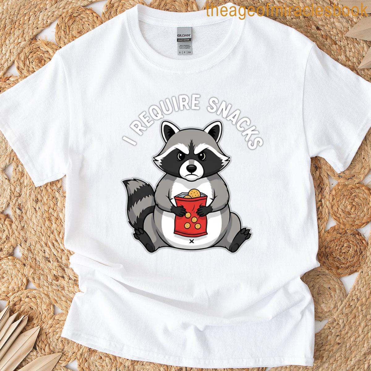 I Require Snacks Raccoon Active T-shirt
