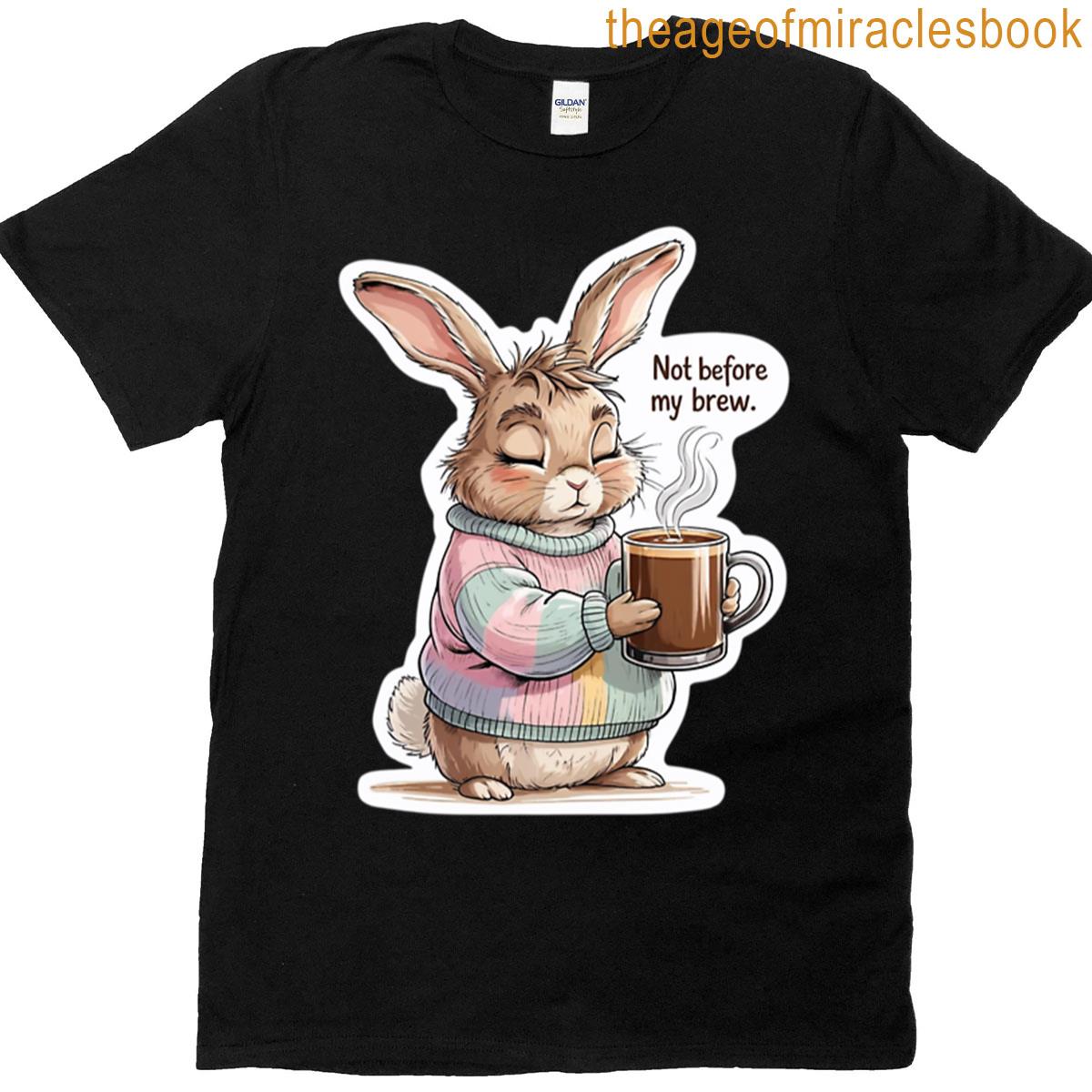 Not Before My Brew Bunny Oversized T-shirt