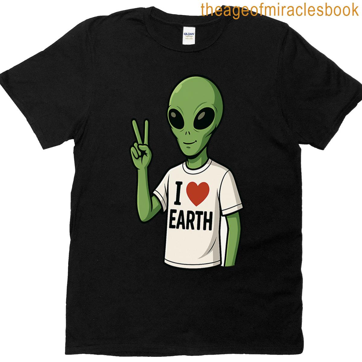 Alien Tourist – I Earth Oversized T-shirt