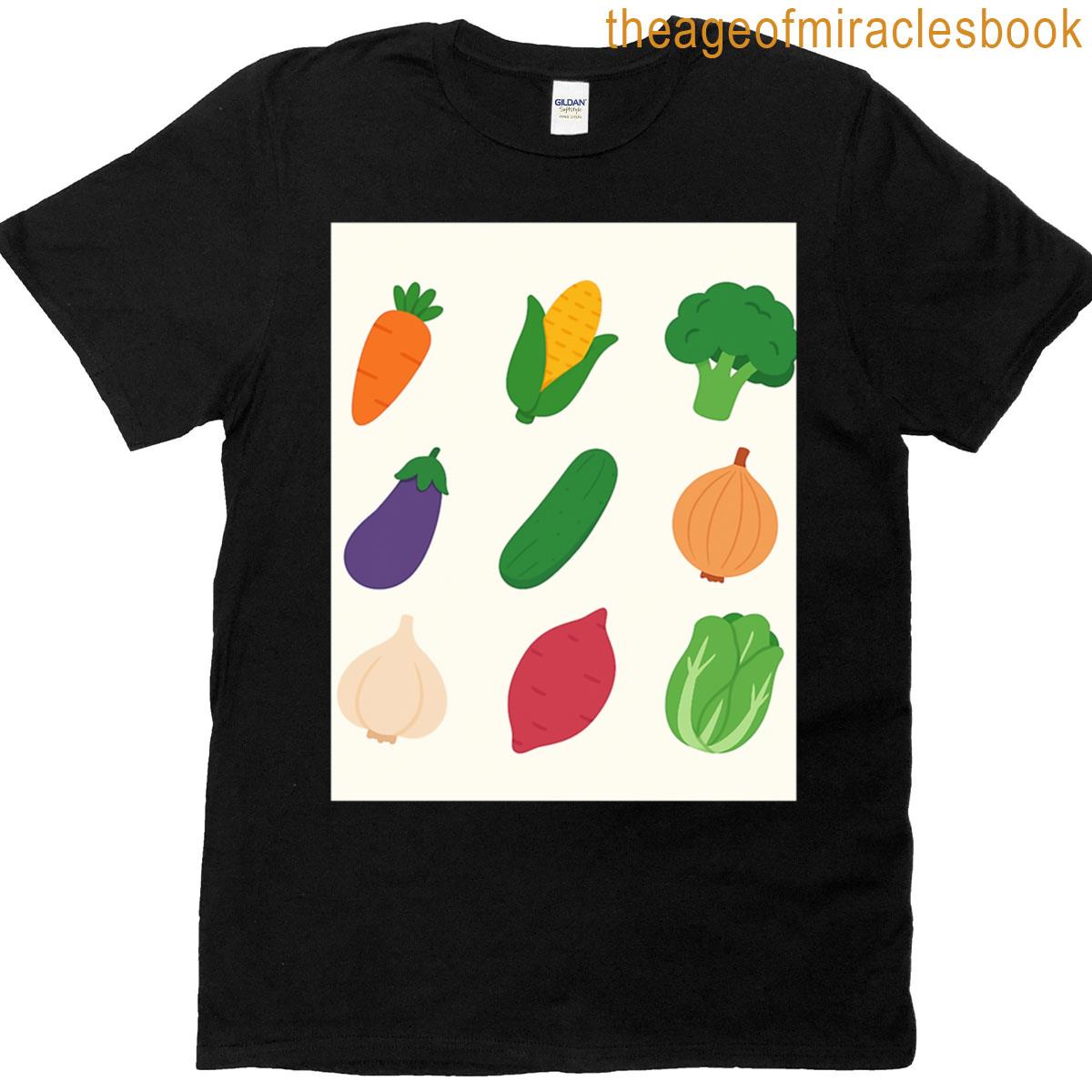 Cute Vegetable Illustration 9 Item Set Graphic T-shirt