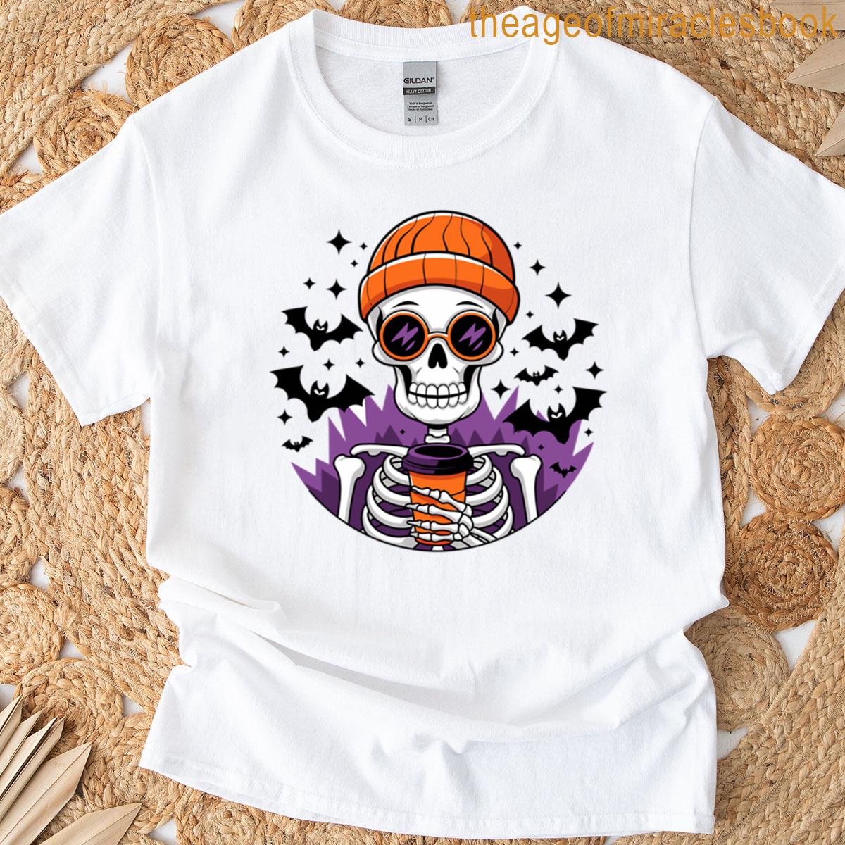 Skeleton And Coffee T-shirt