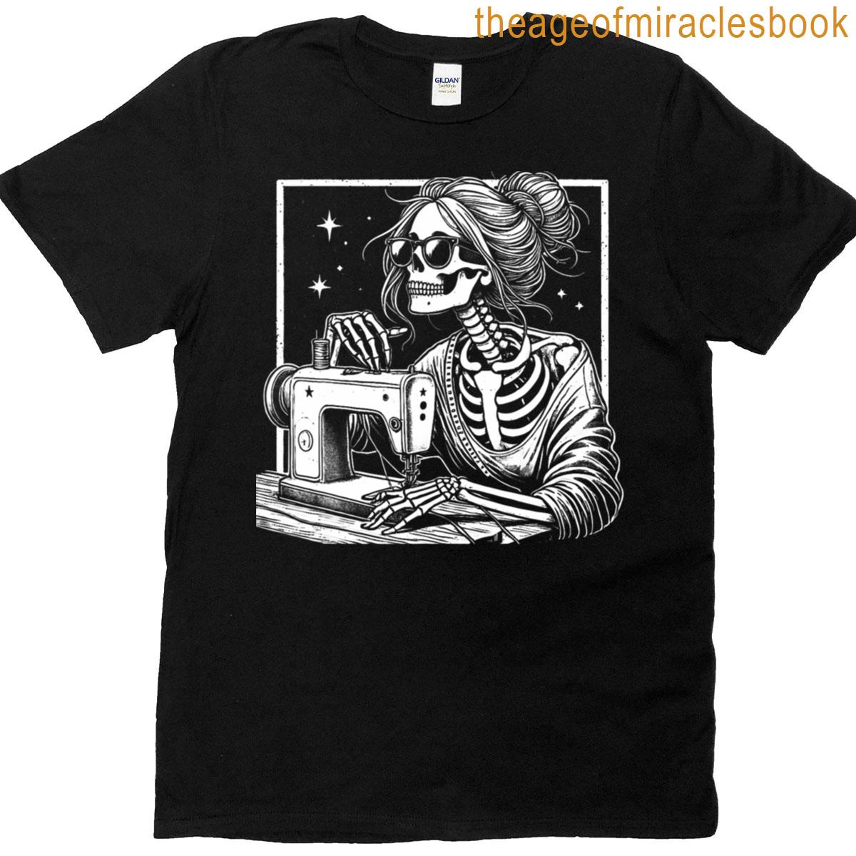 Skeleton Sewer Quilter T-shirt