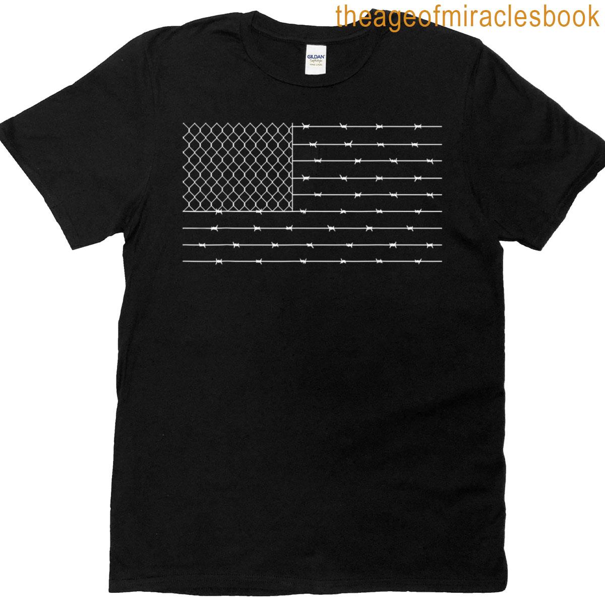 Barbed Wire American Flag Usa Flag T-shirt