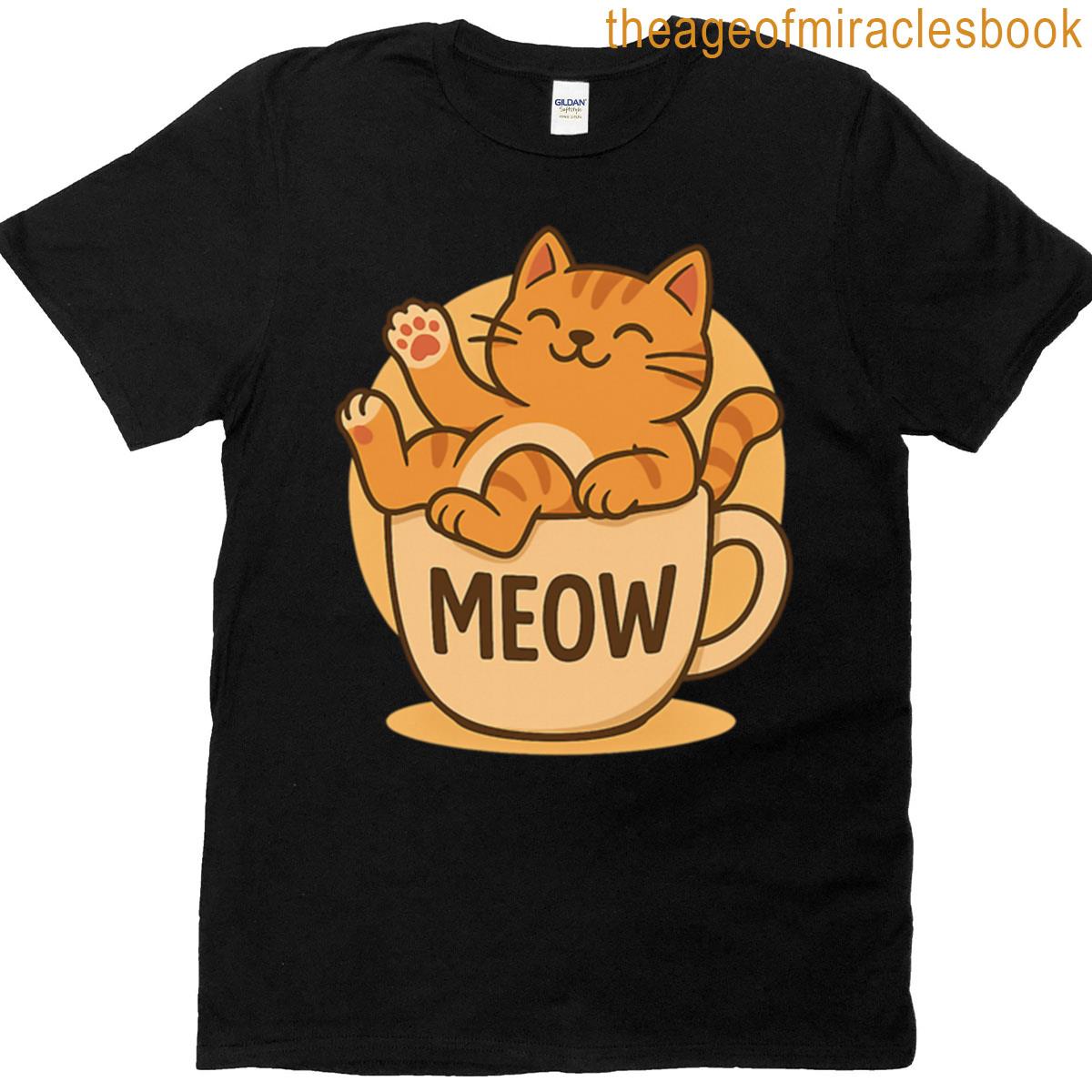 Cozy Cat In Coffee Mug T-shirt