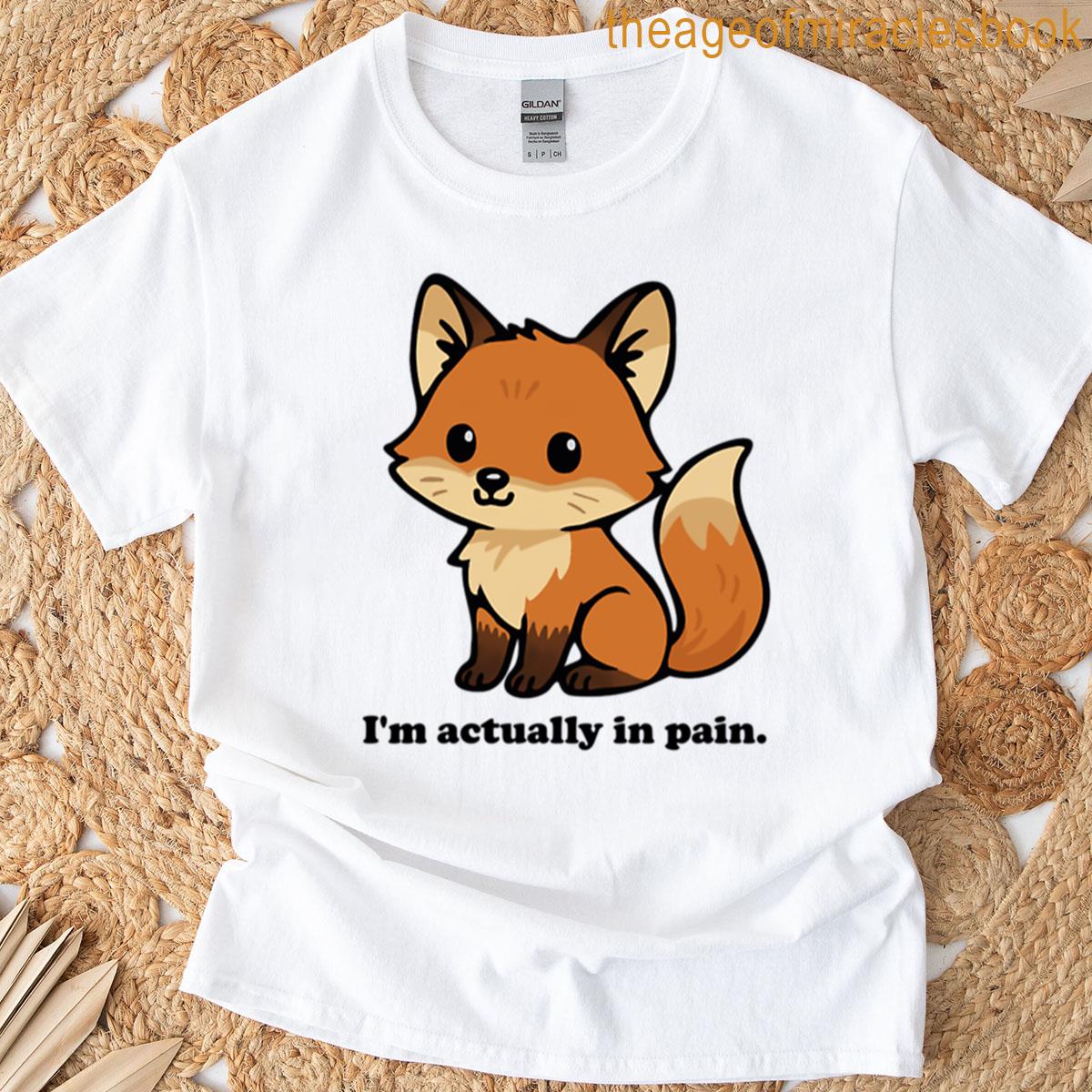 Cute Fox Smiling Through The Breakdown Oversized T-shirt