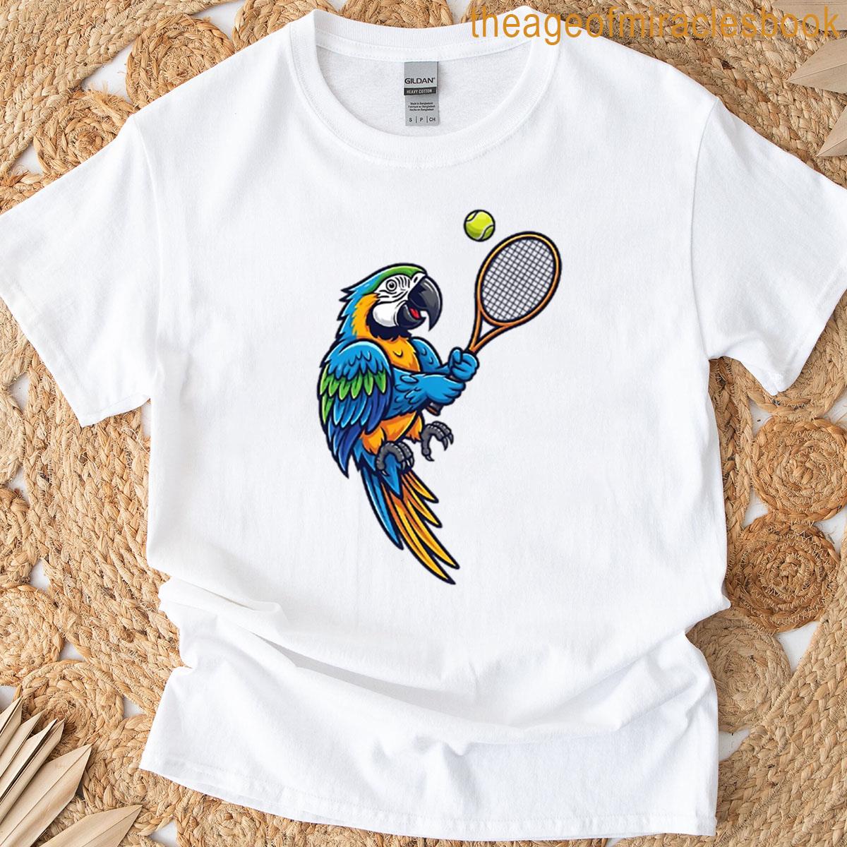 Macaw Tennis Player T-shirt