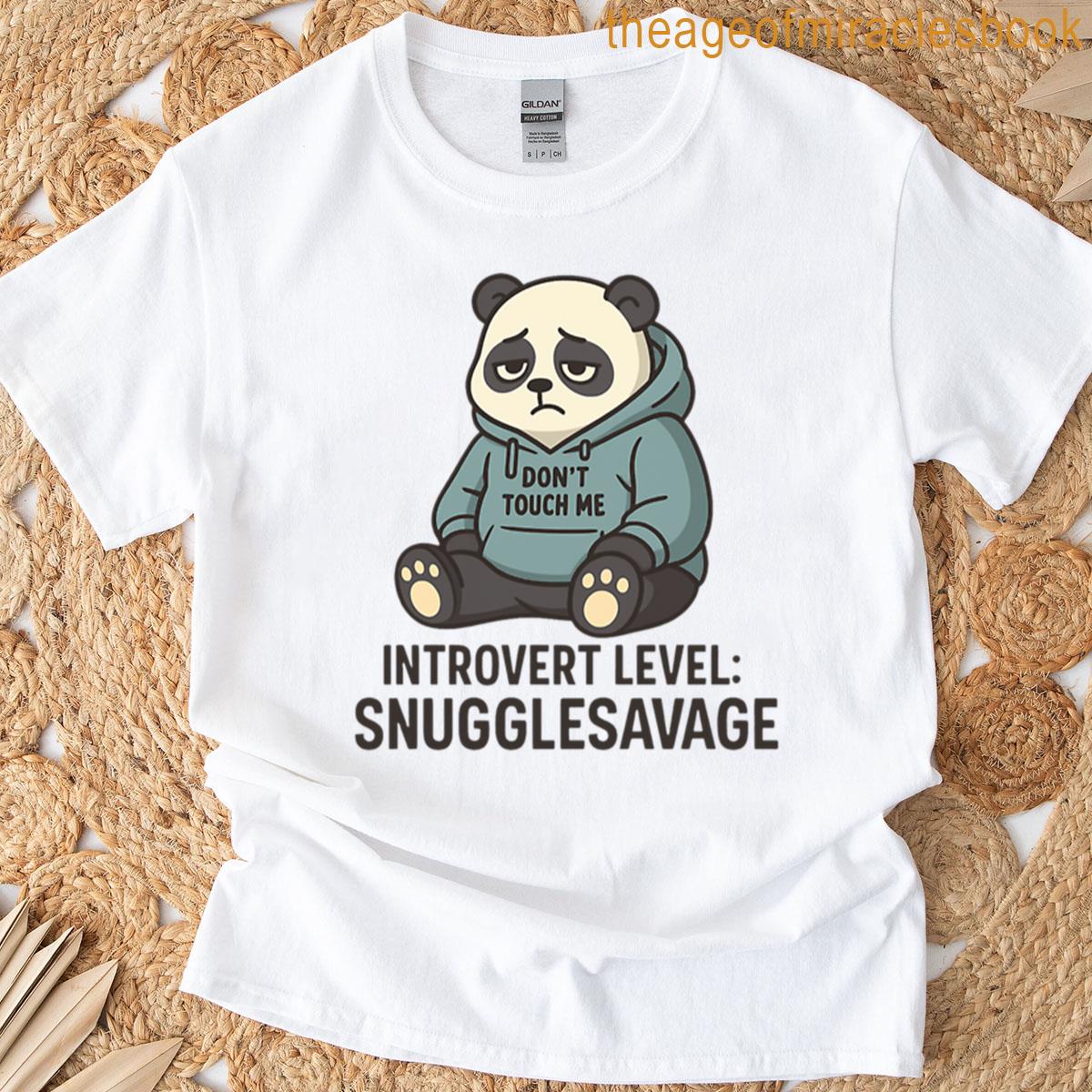 Sad Panda Introvert Sticker T-shirt
