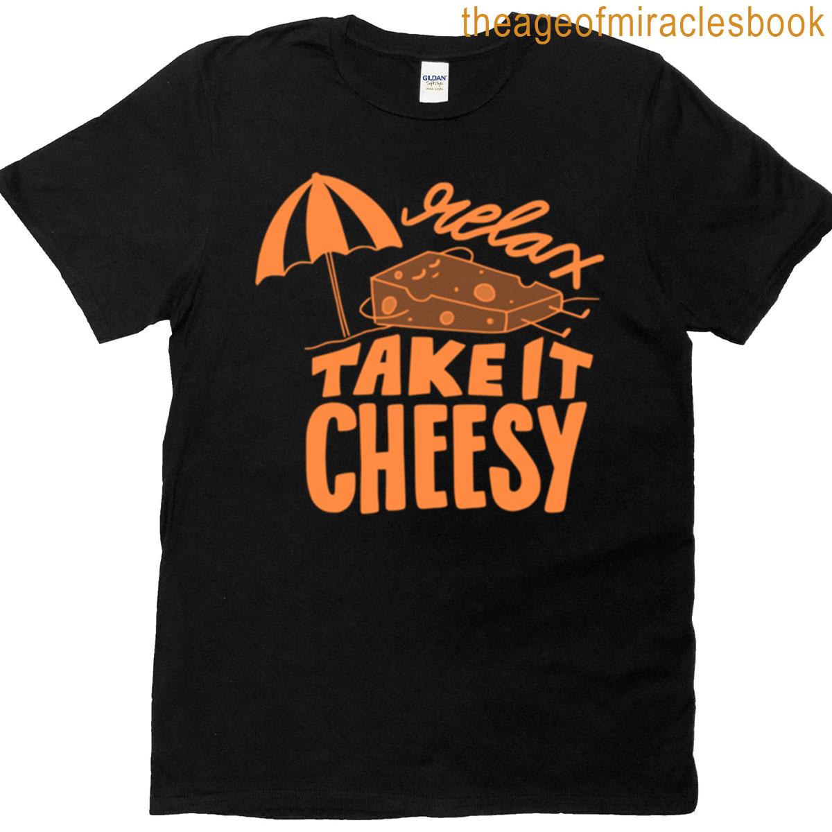 Take It Cheesy Orange Oversized T-shirt