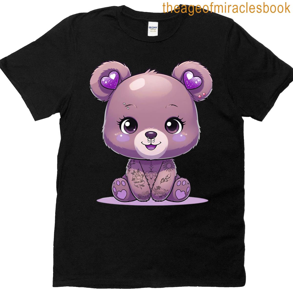 Tatted Pierced Teddy Bear Purple Edition T-shirt