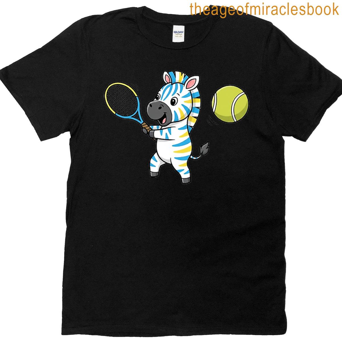 Zebra Tennis Player T-shirt
