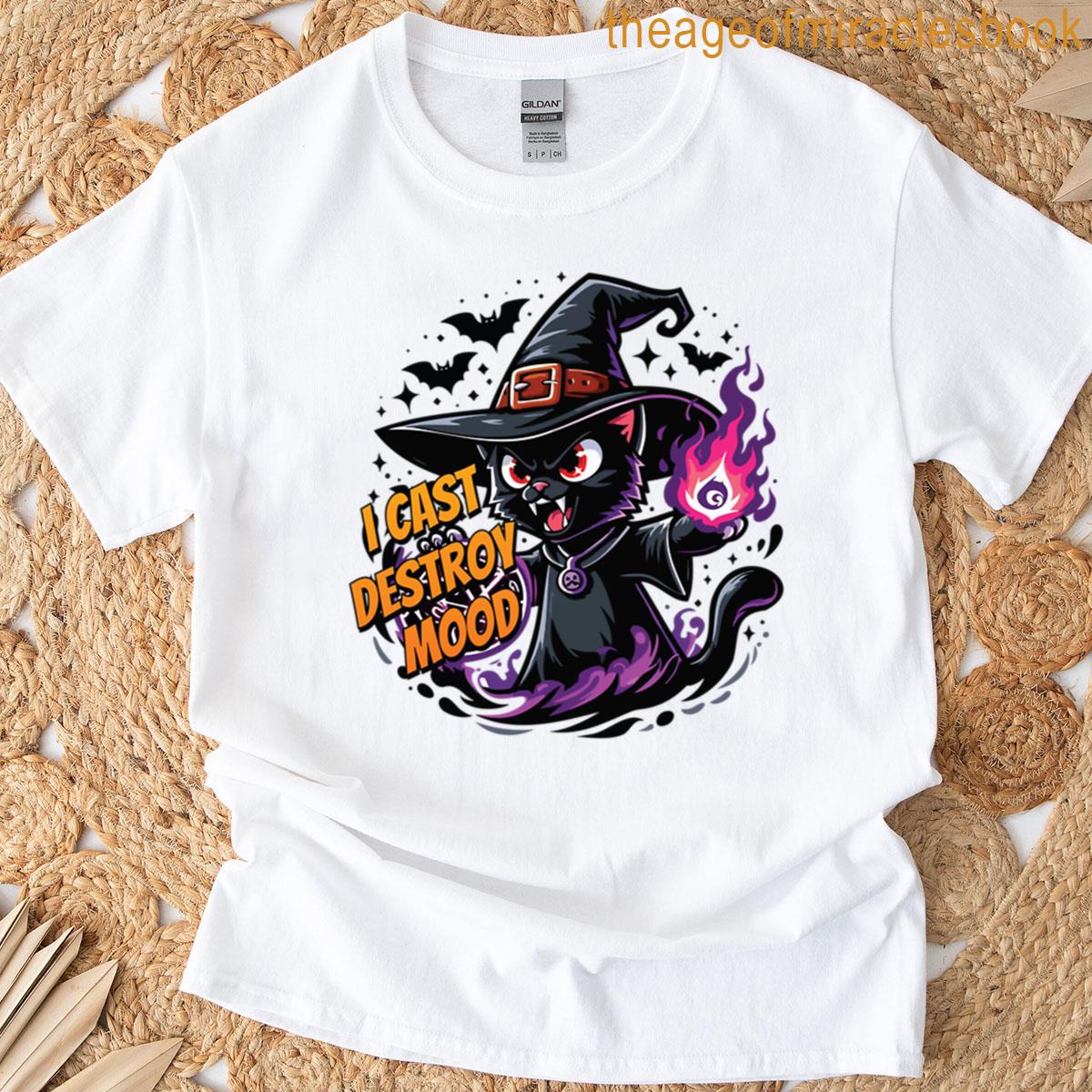 Angry Cat Witch Mode Oversized T-shirt