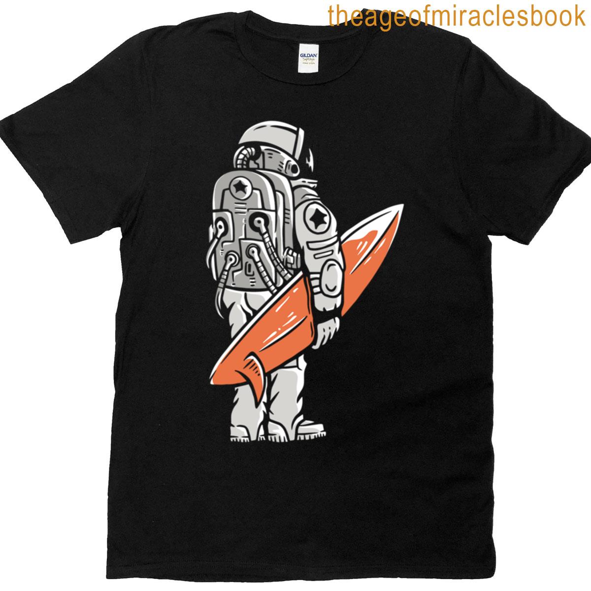 Astro Surfer Cosmic Wave Rider T-shirt